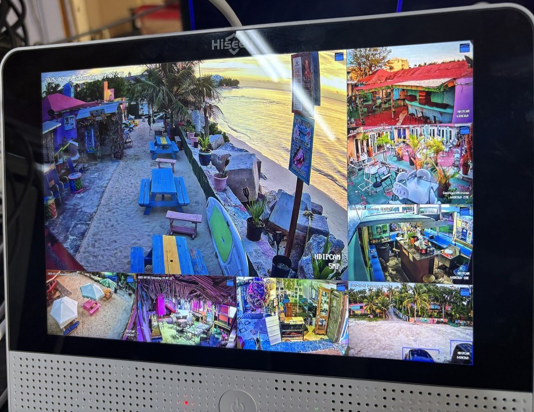 CCTV remote monitoring setup for beach bar
